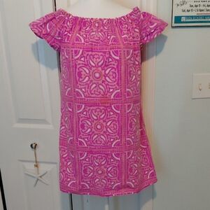 Vineyard Vines Pink Patterned Dress